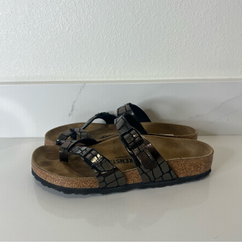 Birkenstock Mayari Croc‑Print Double Strap Sandal Slip-On EU 37 / US 6 - Picture 3 of 12